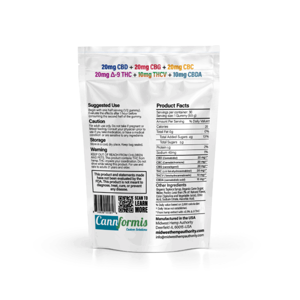 Midwest Hemp Authority Ultra Spectrum Vegan Gummies